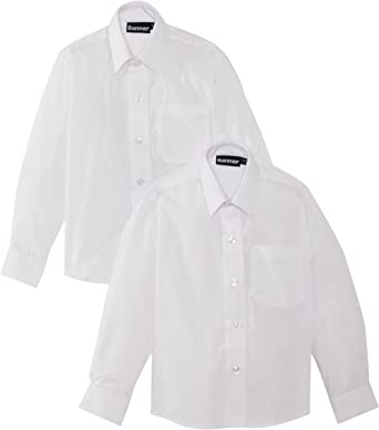 White Twin Pack Boys Shirts (BTSH)